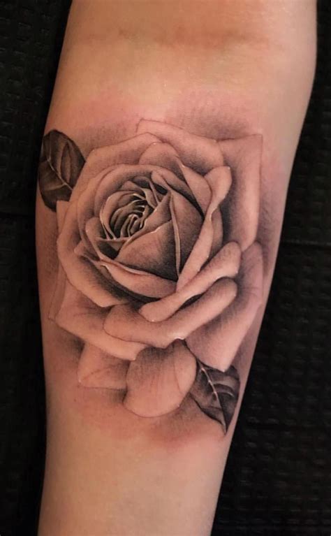 Famous Traditional Rose Tattoo Black And Grey Designs Ideas Strong