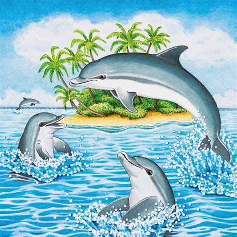 Praatplaat Dolfijnen Dolphin Painting Dolphin Art Diy Art Painting