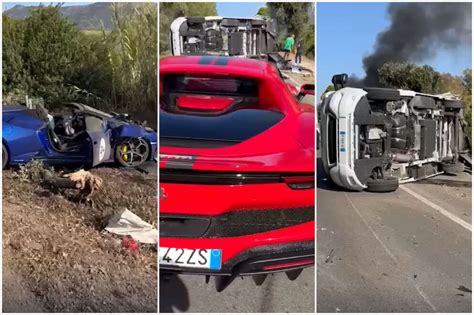 Schianto Ferrari Lamborghini Camper Due Morti Nell Incidente Spaventoso In Sardegna