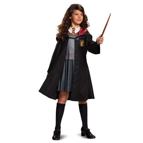 Girls Harry Potter Hermione Granger Gryffindor Uniform Costume Hood