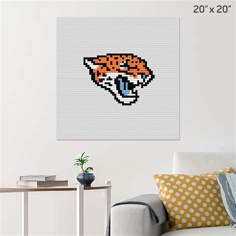 Jacksonville Jaguars Pixel Art Wall Poster Build Your Own With Bricks