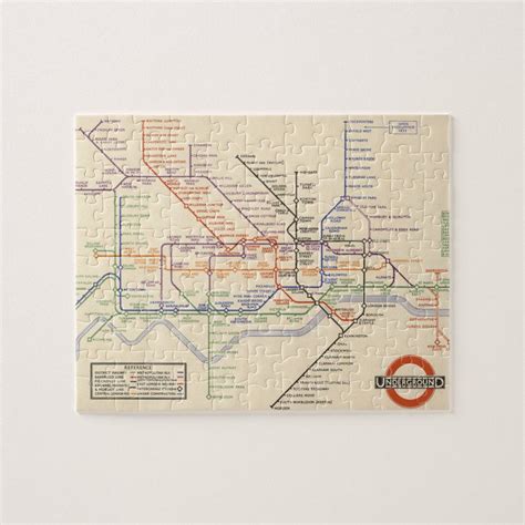 Map Of London S Underground Railways Jigsaw Puzzle Zazzle London Underground Map