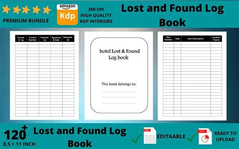 Hotel Lost And Found Log Book Graphic By Ba10 Design · Creative Fabrica