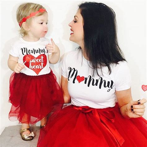 Mommy And Me Shirt Set Mommy And Mommys Sweetheart Perfect For Valentines Day Mommy And Me