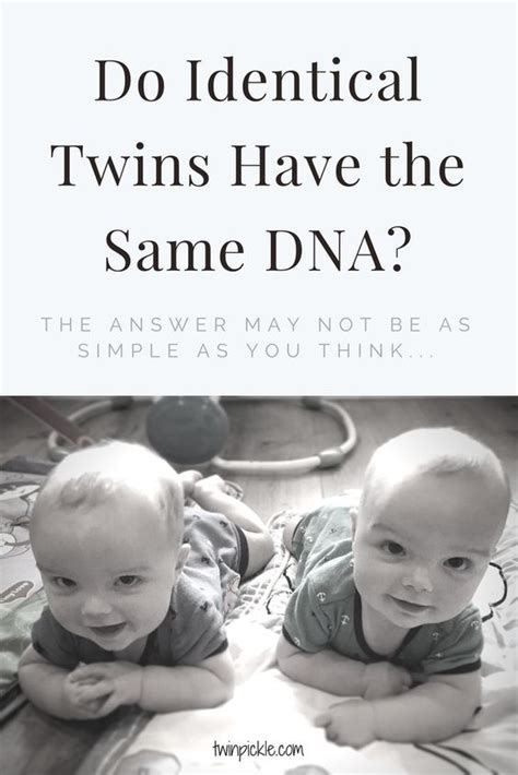 Do Identical Twins Have The Same Dna Identical Twins Twins Expecting Twins