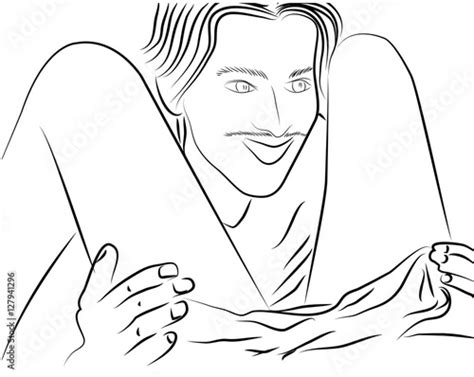 Man And Woman Having Sex Sexy Lineart Hand Drawing Vector