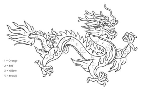 Chinese Dragon Color By Number Download Print Now
