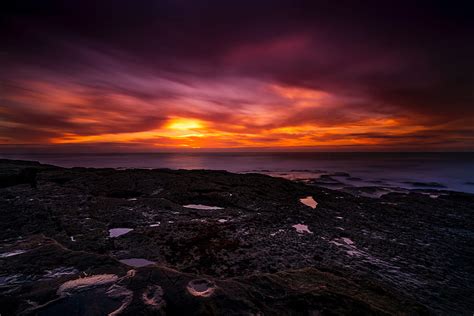 San Diego Rocky Coast Clouds Sunset Hd Wallpaper Pxfuel