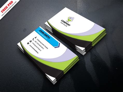Simple Corporate Business Card Free Psd Creativepsddownload