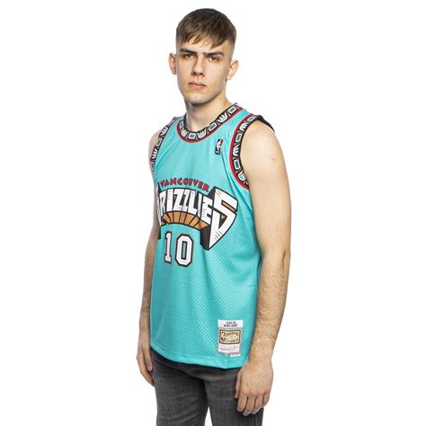 Mitchell And Ness Vancouver Grizzlies 10 Mike Bibby Ocean Swingman