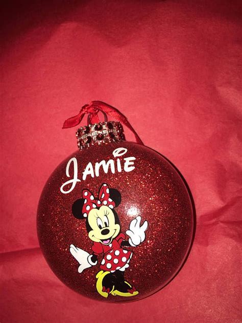 Personalized Minnie Mouse Character Christmas Ornament Etsy In 2021