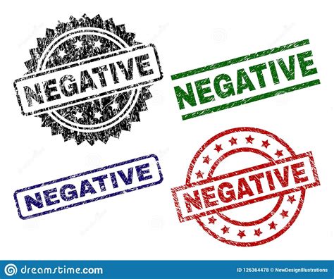 Grunge Textured Negative Stamp Seals Stock Vector Illustration Of