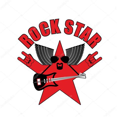 Rock Guitar Star Clipart