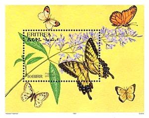Stamp Eastern Tiger Swallowtail Papilio Glaucus Eritrea Butterflies