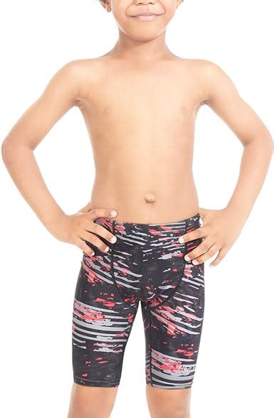 Piqidig Youth Boys Swim Jammers Solid Swimsuit Quick Dry