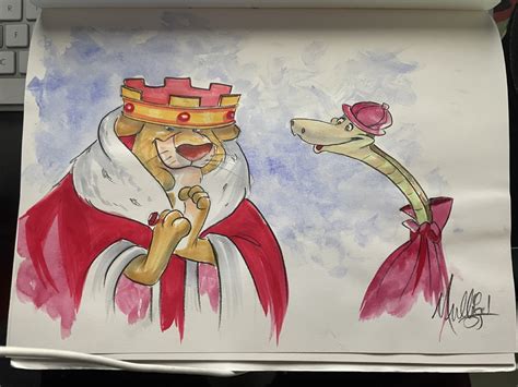 Prince John And Sir Hiss Disney S Robin Hood In Eric Grubb S Disney Sketchbook Comic Art