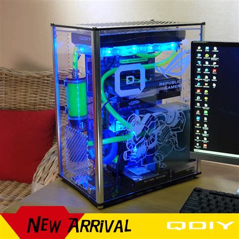 Qdiy Pc A006s Atx Transparent Computer Case Pc Case Water Cooling Game