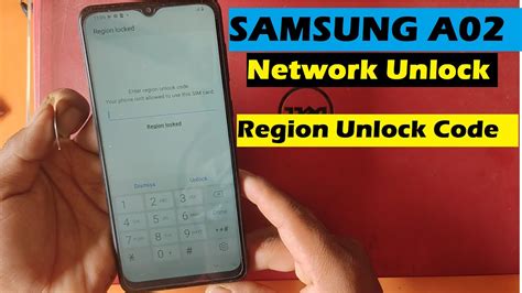 Samsung A022 Network Unlock Samsung A02 Country Unlock Enter