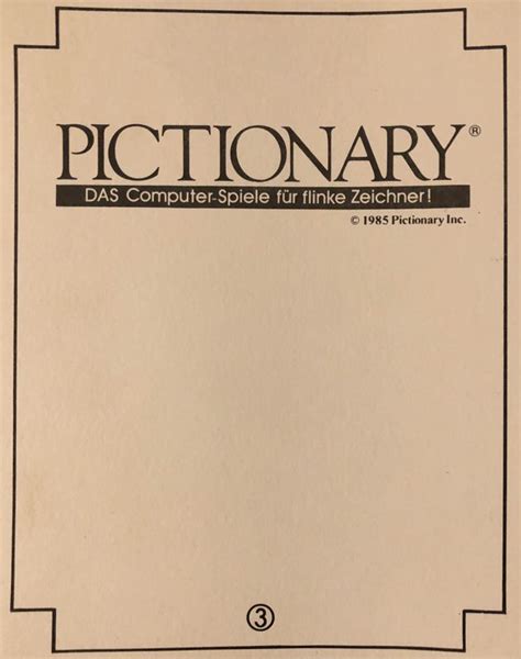 Pictionary The Game Of Quick Draw 1989 Amiga Box Cover Art Mobygames