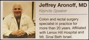 Aronoff Keynote At Colorectal Cancer Awareness Event Jeffrey S Aronoff Md Colorectal Surgeon