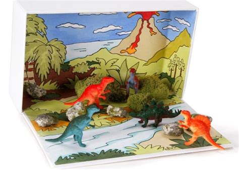 Printable Diorama Scenes Dinosaur
