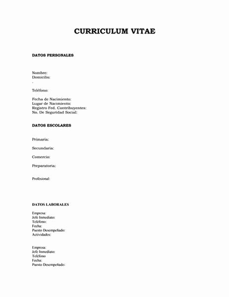 Download Curriculum Vitae Exemplo Preenchido Em Mocambique Png Letrede