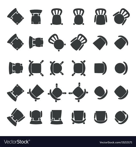 Top View Of Chairs Royalty Free Vector Image Vectorstock