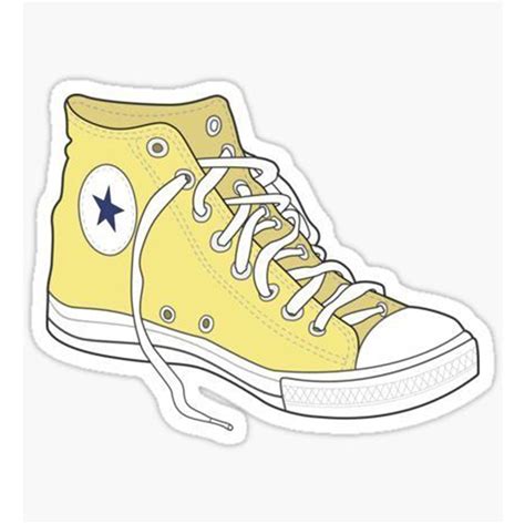 Yellow Converse Chuck Taylor Sticker Etsy