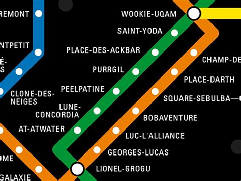 Stm Unveils Star Wars Map To Help Commuters Travel At The Speed Of Puns Montreal Gazette