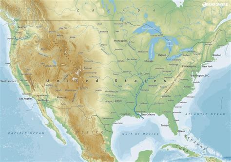 Physical Map Of The United States Printable Printable Maps