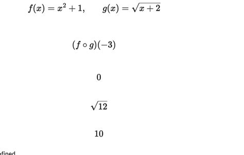 solved f x x2 1 g x x 2 f∘g −3