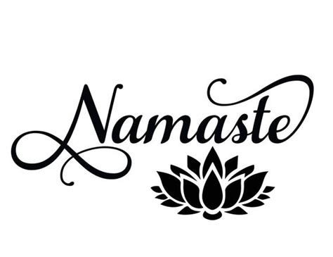 Download Namaste svg Lotus flower Yoga svg Cut files for Silhouette ...