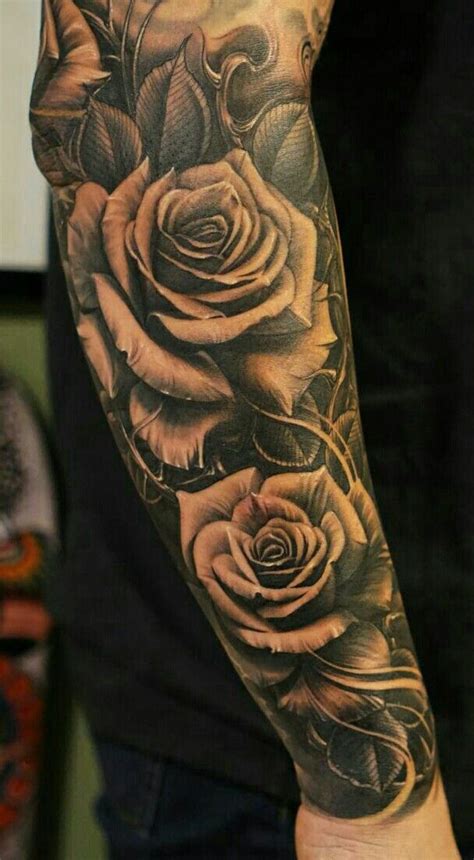 Rose Upper Arm Half Sleeve Tattoos For Men Lower Arm Best Tattoo Ideas