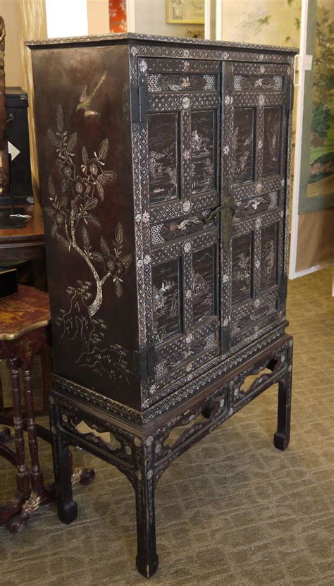 A kitchen isn't just a place for cooking. Antique Korean Cabinet with mother-of-pearl at 1stdibs