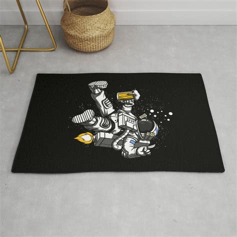 Astronaut Drinking Beer Space Party Rug By Nikolay Todorov Society6