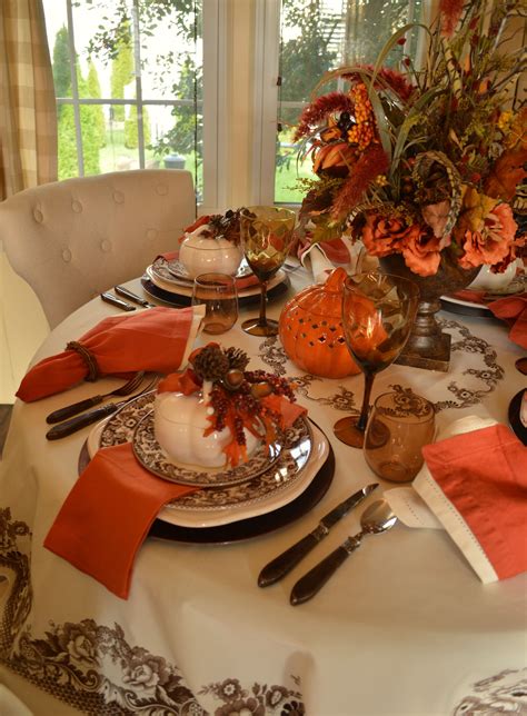Beautiful Fall Tablescape Featuring Spode Delamere Fall Table Settings Thanksgiving Table