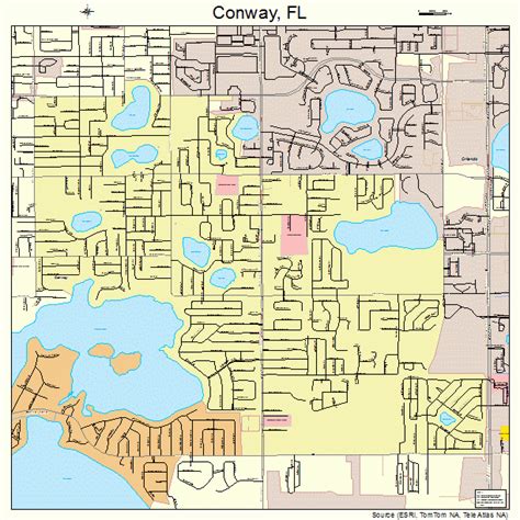 Conway Florida Street Map 1214050
