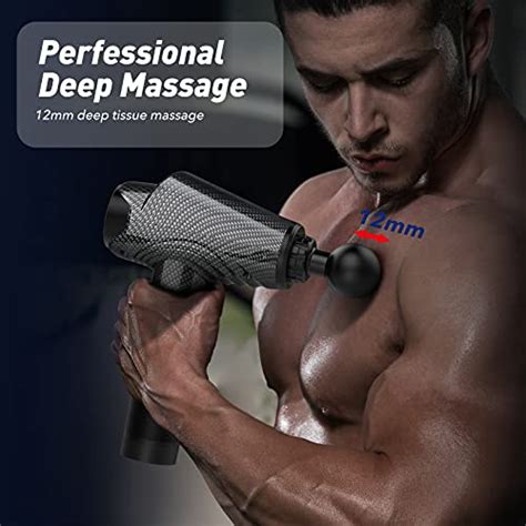 Massage Gun Muscle Massage Gun Deep Tissue Massager With 10 Heads 30 Speeds Percussion Massage
