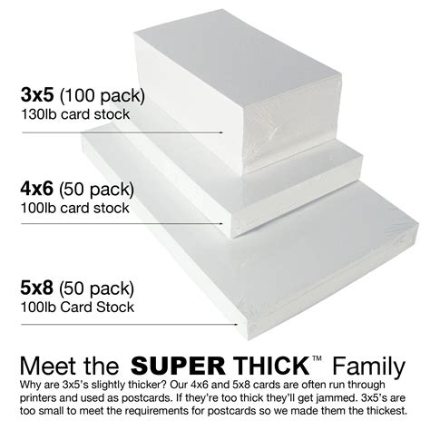 3x5 Super Thick Index Cards100 Pack Blank Heavyweight Card Etsy