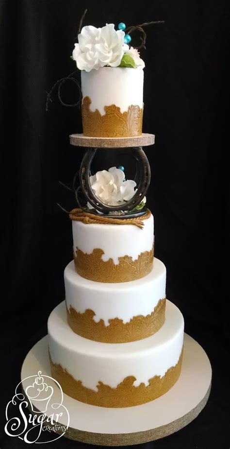 Cake separator plates make it simple to present beautiful tiered cakes in your bakery, banquet hall, or cafe. western wedding cake | The separator was made by my ...