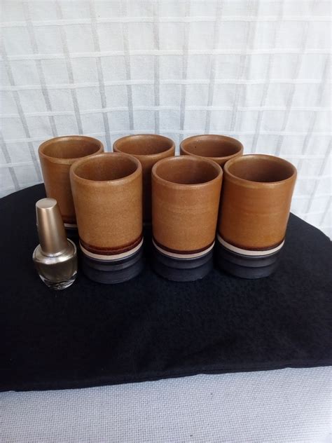 6 X Japanese Yunomi A Tea Cup Without A Handle Vintage Etsy