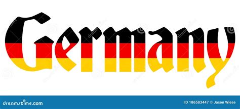 Germany Country Flag Text Illustration Stock Vector Illustration Of