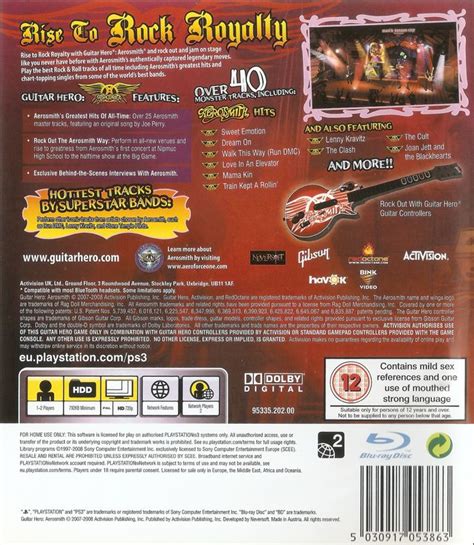 Guitar Hero Aerosmith 2008 Playstation 3 Box Cover Art Mobygames