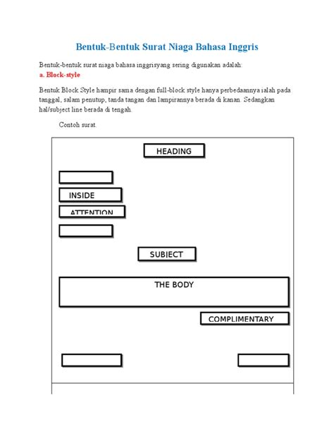 Contoh surat undangan dinas semi block style. Contoh Surat Bahasa Inggris Block Style