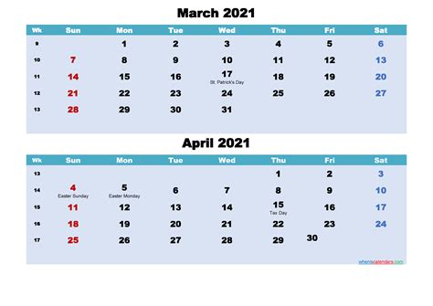 Printable Calendar March And April 2021 Word Pdf