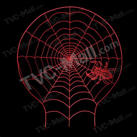 Amazing 3d Effect Optical Illusion Spider Web Led Table Night Light