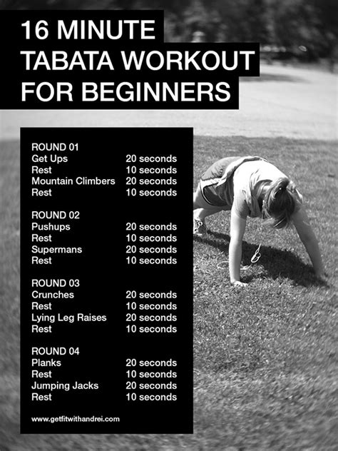 16 Minute Tabata Workout For Beginners Trainer Andrei