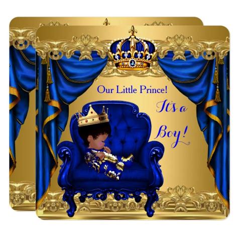 To understand more about how to get started with little prince baby shower invitation design, we've gathered some frequently asked questions for you below Baby Shower Boy Little Prince Royal Blue Golden Invitation ...