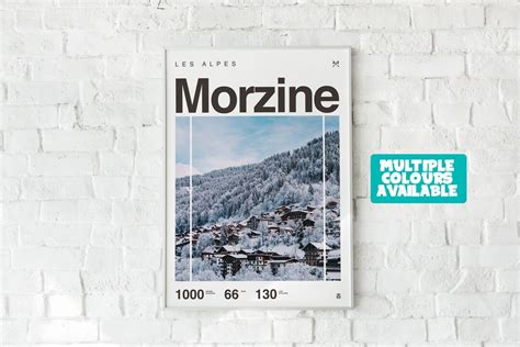 Morzine Skiing Poster Morzine Print Les Alpes France Ski Etsy