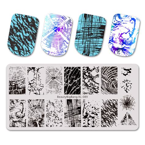 Stainless Steel Nail Stamping Plates Marble Nail Art Bbbxl 089